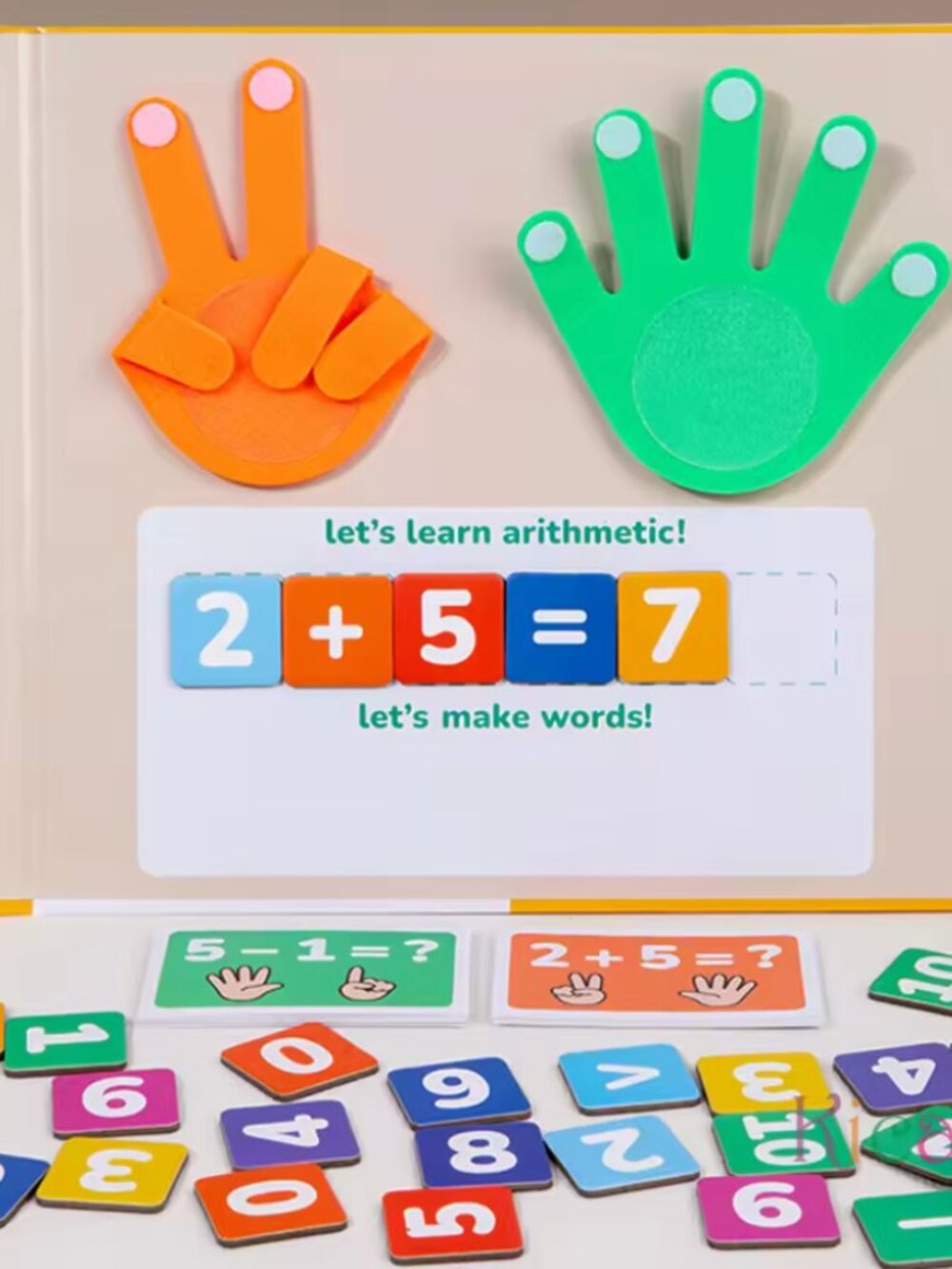 Magnetic Alphabet & Math Set, 53pc Montessori Learning Toy - Picture 15 of 16